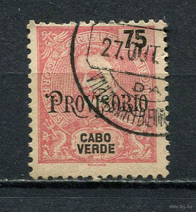 Португальские колонии - Кабо-Верде - 1902/1903 - Надпечатка PROVISORIO на 75R - [Mi.76] - 1 марка. Гашеная.  (Лот 74FS)-T25P28