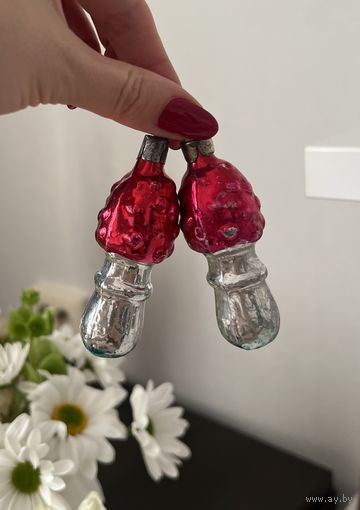 Елочная игрушка гриб мухомор СССР цена за все