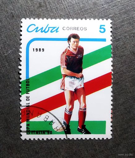 Марка Куба 1989 год Чемпионат мира по футболу