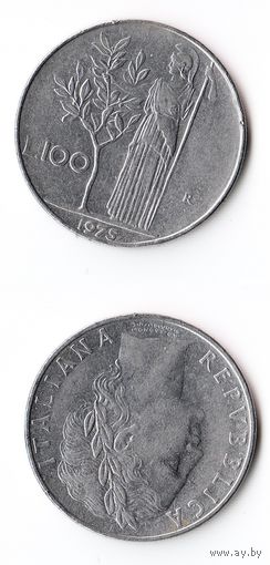 100 лир Италия 1975 года