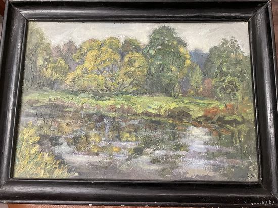 Грицкевич В. У реки Свислочь 1994 год пейзажище