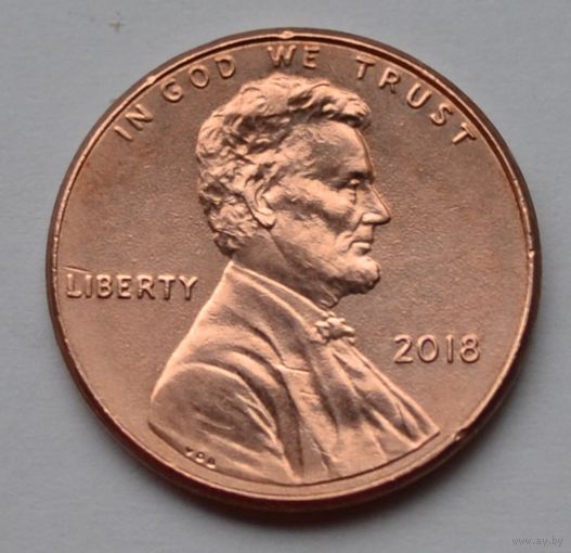 США, 1 цент  2018 г.