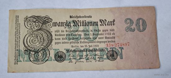 1923 Германия 20 000 000