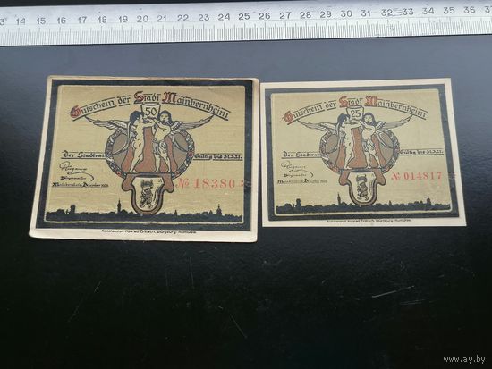 Германия-нотгельд  25.50 пфеннинов  1921 Mainbernheim