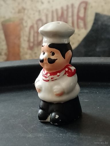 Солонка винтаж 1950-1970 гг. европейский фарфор фигурка стататуэтка Повар