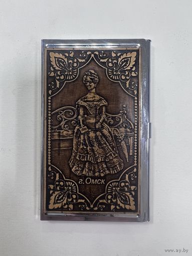 Портсигар визитница Омск не с рубля