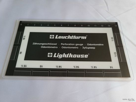 Leuchtturm линейка для определения перфораций марок! Германия, Лёйхтурм, Leuchtturm! ВОЗМОЖЕН ОБМЕН!