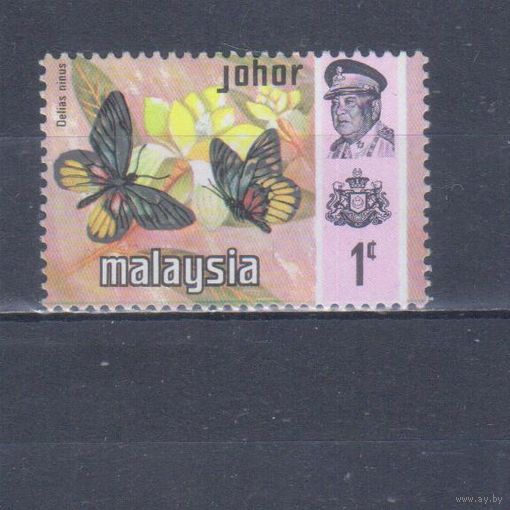 [266] Малайзия,Джохор 1971. Фауна.Бабочки.1 с. MNH