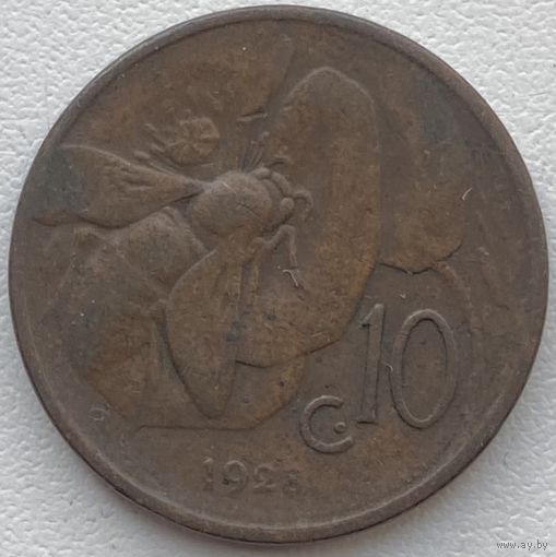 Италия 10 чентезимо 1928 г.