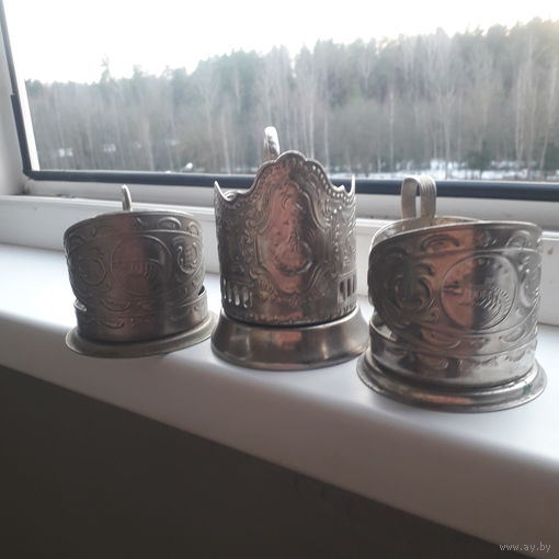 ПОДСТАКАННИКИ / СССР, мельхиор/ цена за один