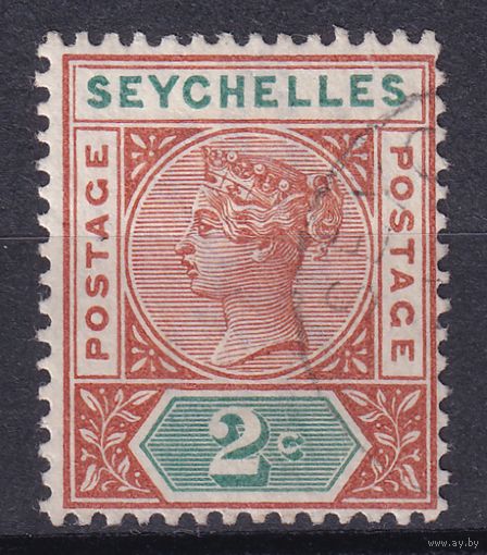 63.BrKSe. Великобритания. Колонии. Сейшельские острова. Виктория. Стандарт. 2C. 1900 г. Mi.#20.