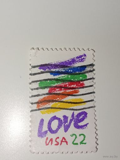 США 1985 из серии "Love".  Дизайнер: Художница Корита Кент.