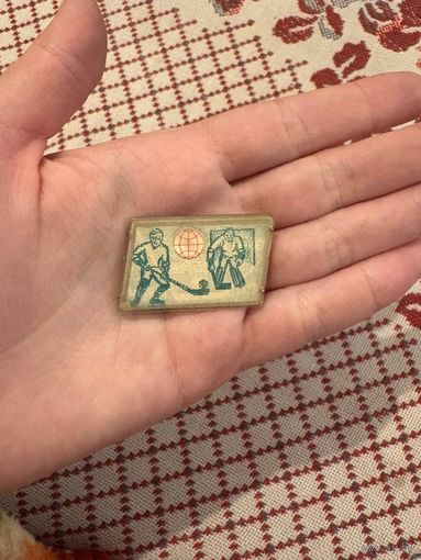 Чемпионат мира по хоккею 1973 МОСКВА ЗНАЧОК анимация С РУБЛЯ