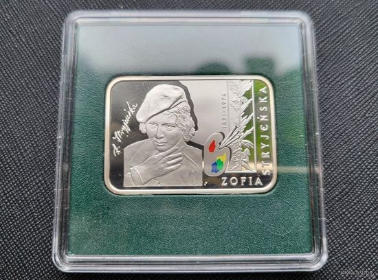 20 злотых 2011 Польша! Художники Польши 19-20 века София Стриженска! Серебро 925 пробы 28,28 грамм! ОБМЕН!