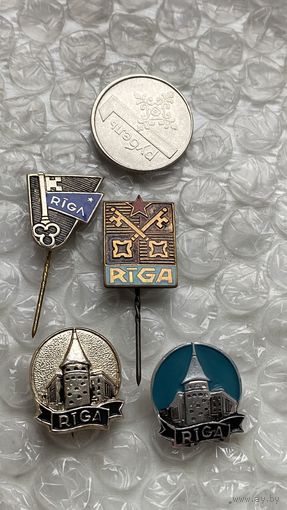 Значки города Рига, 4 шт