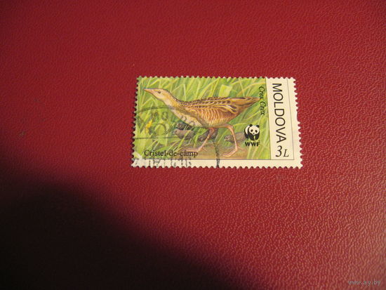 Марки Коростеель (или дергач) 2001 год Молдова