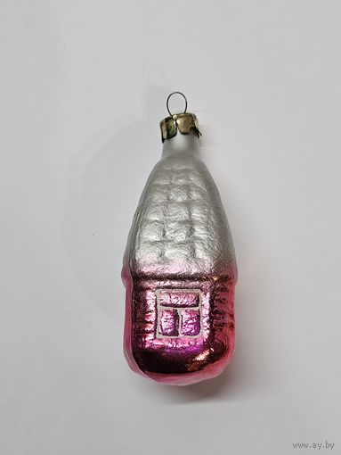 Ёлочная игрушка ,,Домик, дом, изба'' 9 см. СССР.