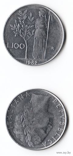 100 лир Италия 1982 года