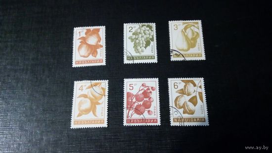 Болгария. Фрукты. Серия. Гашеная.