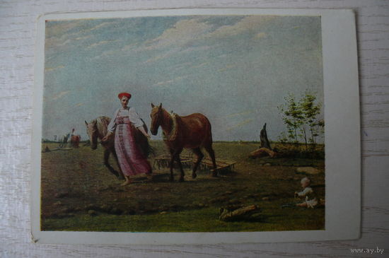 Венецианов А., На пашне. Весна; 1957.