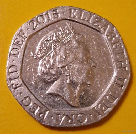 Великобритания 20 пенсов 2015 из оборота