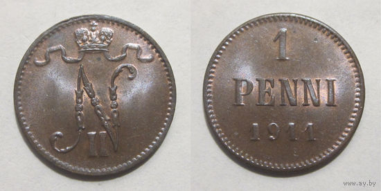 1 пенни 1911 UNC