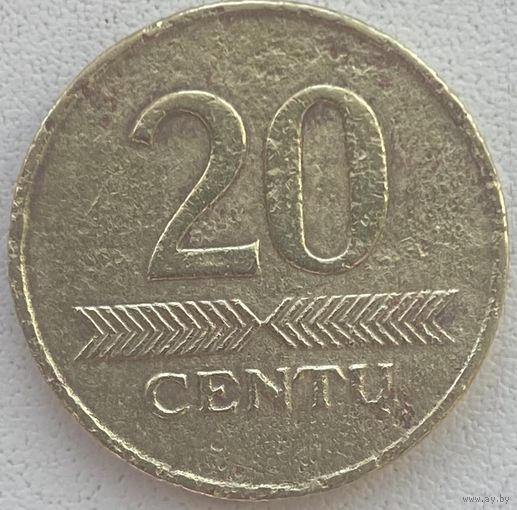 Литва 20 центов 1997 г.
