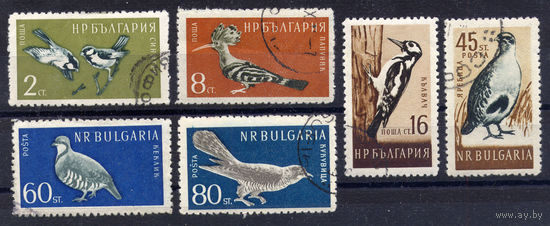 Болгария 1959 Фауна Птицы Серия 6 марок 1116 - 21. (С)