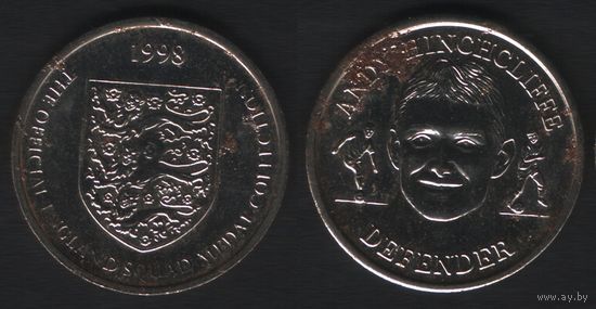 Official England Squad. Defender. Andy Hinchcliffe -- 1998 - The Official England Squad Medal Collection (f2