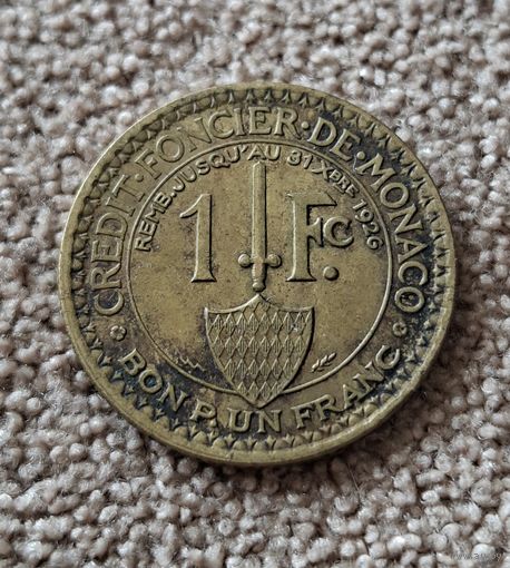 Монако 1 франк, 1924