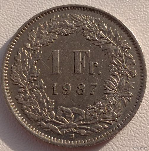 Швейцария 1 франк 1987 В. Возможен обмен