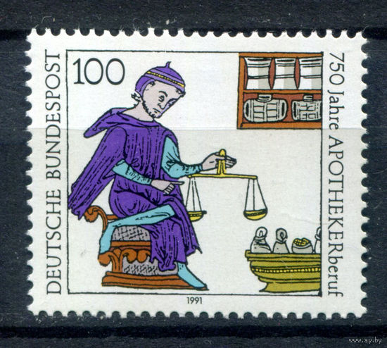 Германия - 1991г. - 750 лет профессии фармацевта - полная серия, MNH [Mi 1490] - 1 марка
