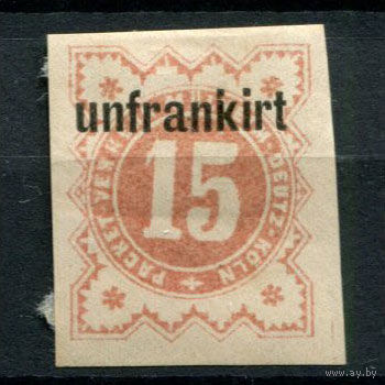 Германия - Мюльхайм-Дойц-Кёльн - Местные марки - 1888 - Надпечатка Unfrankirt на 15Pf - [Mi.11B] - 1 марка. MH.  (Лот 154AM)