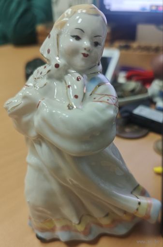 Плясунья. Городница ГФЗ 1950е Статуэтка фарфор СССР