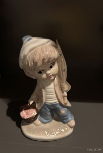 Статуэтка Дети Девочка с зонтиком Германия винтаж с 1 рубля