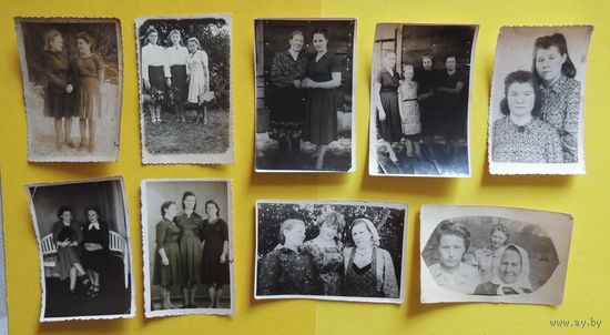 Фото "Женские портреты", Поставы, 1940-1960-е гг., 9 шт.