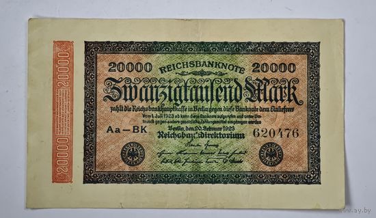 1923 год 20000 марок Германия