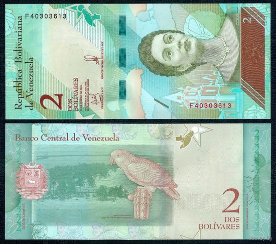Венесуэла 2 боливара 2018 год, UNC