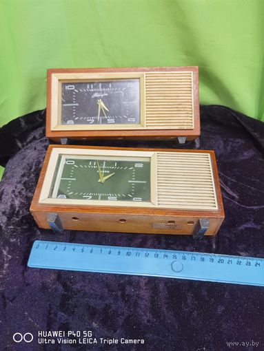 Двое музыкальных настольных часов Наири нужен ремонт самая привлекательная цена трёхдневный аукцион