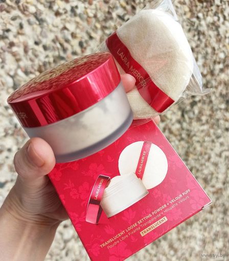 Прозрачная рассыпчатая пудра Laura Mercier Translucent Loose Setting Powder Translucent 29 gr + фирменная пуховка в комплекте (лимитка)