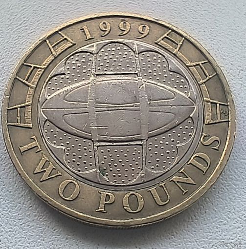 Великобритания 2 фунта, 1999 Чемпионат мира по регби   7-3-3