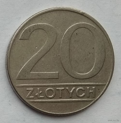 Польша 20 злотых 1989 г.