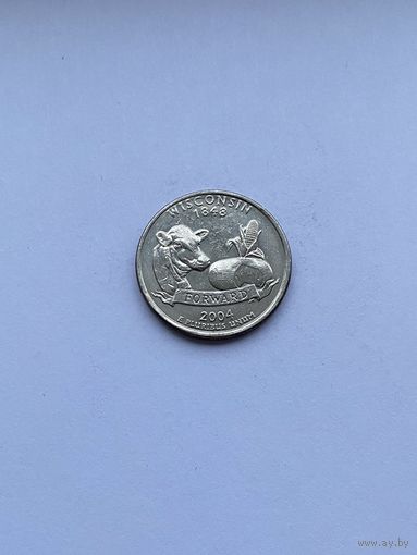 25 центов 2004 г. Висконсин, США