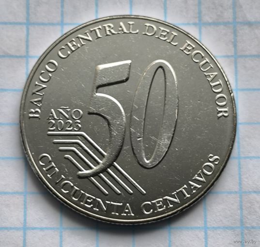 ЭКВАДОР 50 СЕНТАВО 2023 ГОД. МАТИЛЬДА ИДАЛЬГО