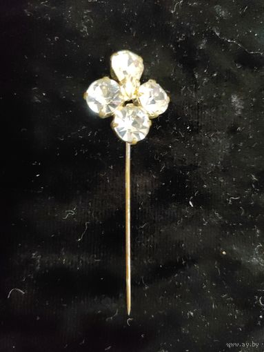 Винтажная брошь иголка Чехословакия, нет наконечника