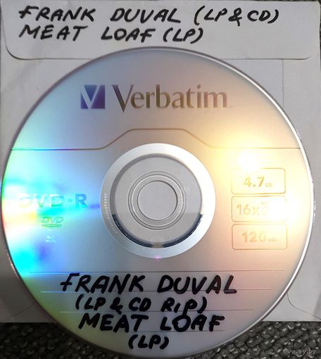 DVD MP3 дискография Frank DUVAL (CD & Vinyl rip), MEAT LOAF (Vinyl rip) - 1 DVD