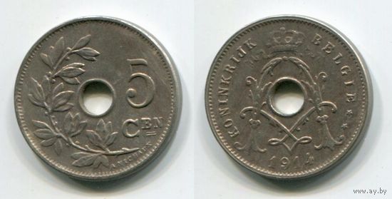 Бельгия. 5 сантимов (1914, BELGIE)