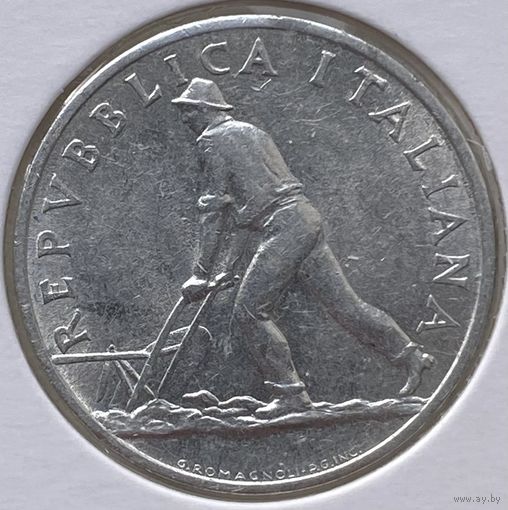 Италия 2 лиры 1950 г. В холдере