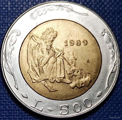 Сан - Марино 500 лир 1989 г. Шестнадцать веков истории.