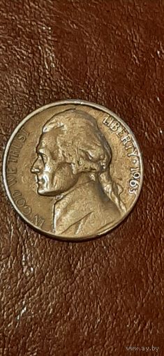 США 5 центов, 1963 D.